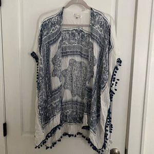 Woven Heart Cover Up Kimono